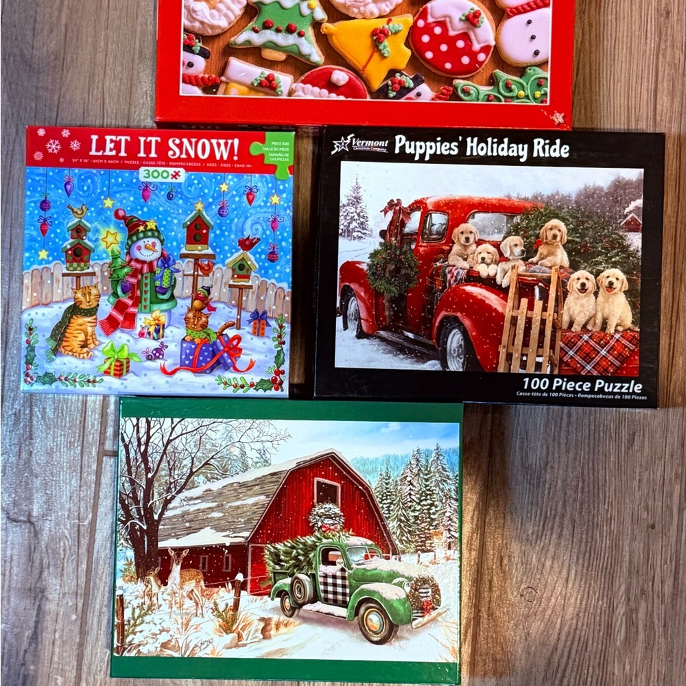 Holiday Puzzle Set with Festive Designs